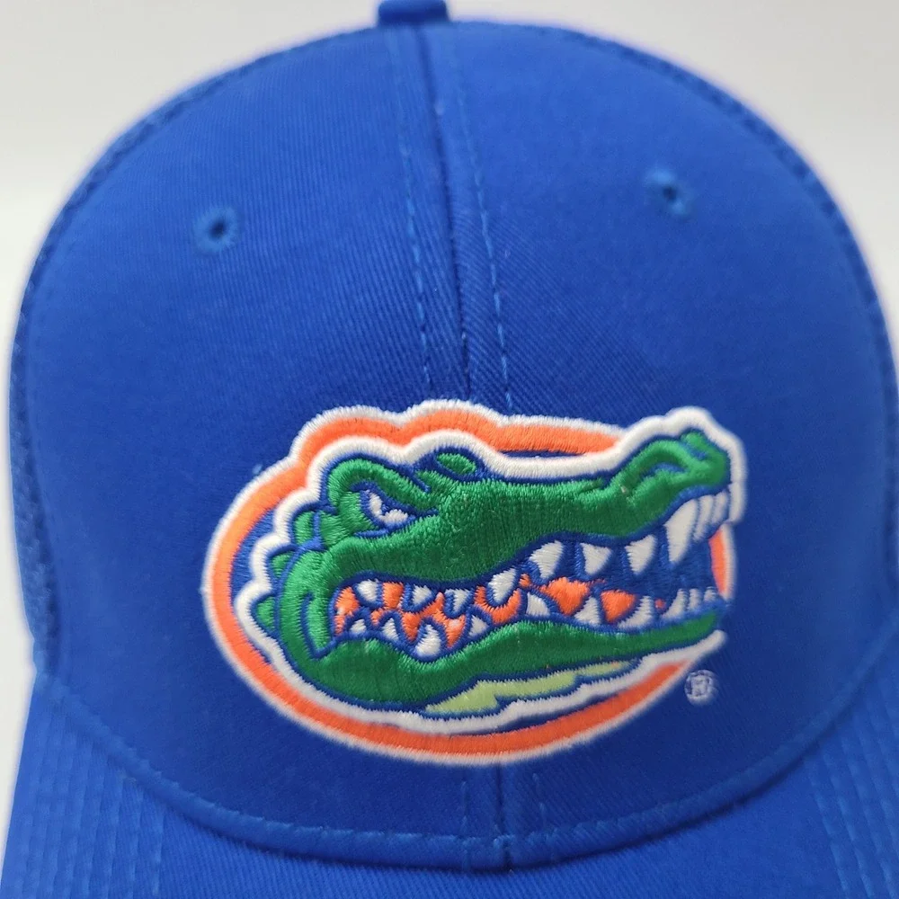 Florida Gators Hat Fitted S-M Trucker Mesh New Era 39Thirty Blue NCAA Logo Men